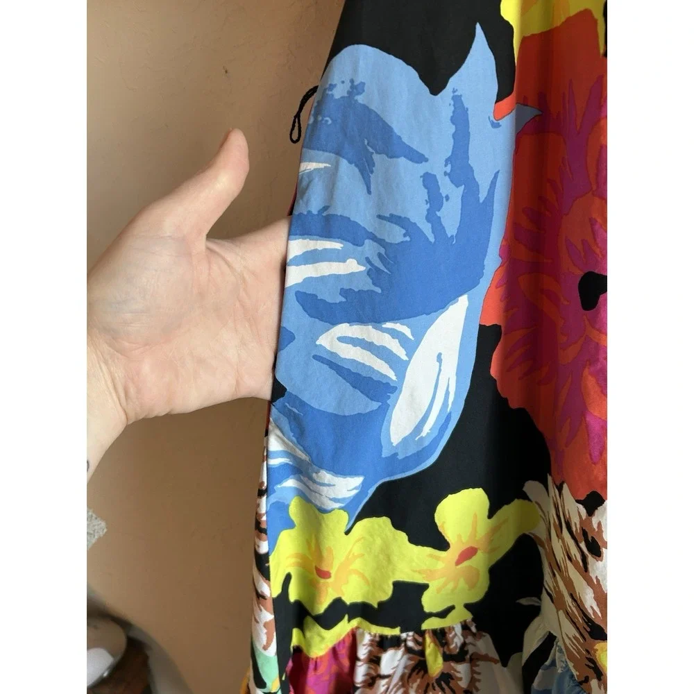 Christopher John Rogers Target Floral Puff Sleeve Hi Lo Dress XS Resort Ruffle - Picture 6 of 9